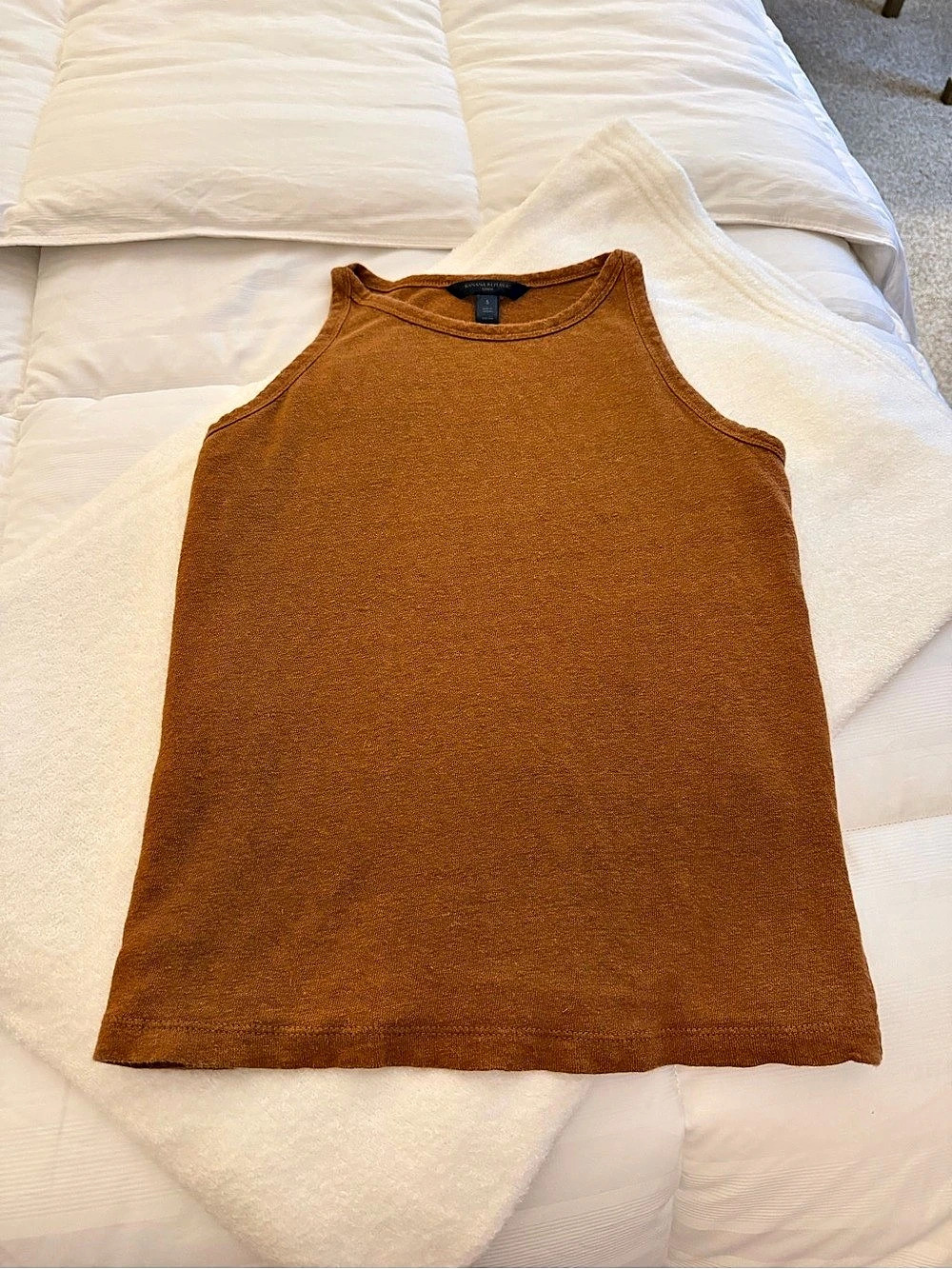 Banana Republic Linen Tank Top in Brown Size Small Like New